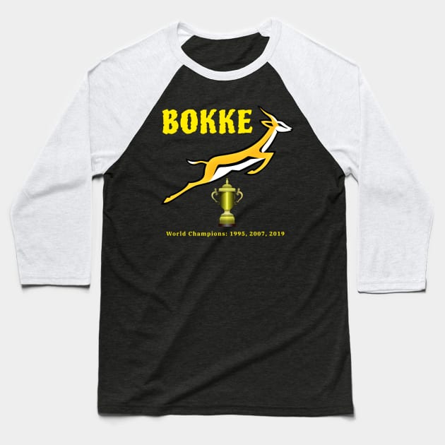 Bokke World Champs 12 Year Cycle Baseball T-Shirt by baconislove